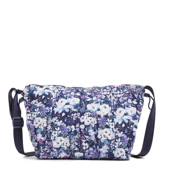 Vera Bradley Featherweight Crossbody “Artists Garden Purple” LIGHT!  NWT - Picture 4 of 5